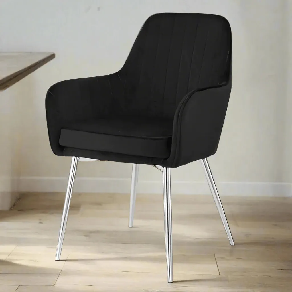Wooden Twist Aureate Modern Cafe Dining Chair Metal Legs