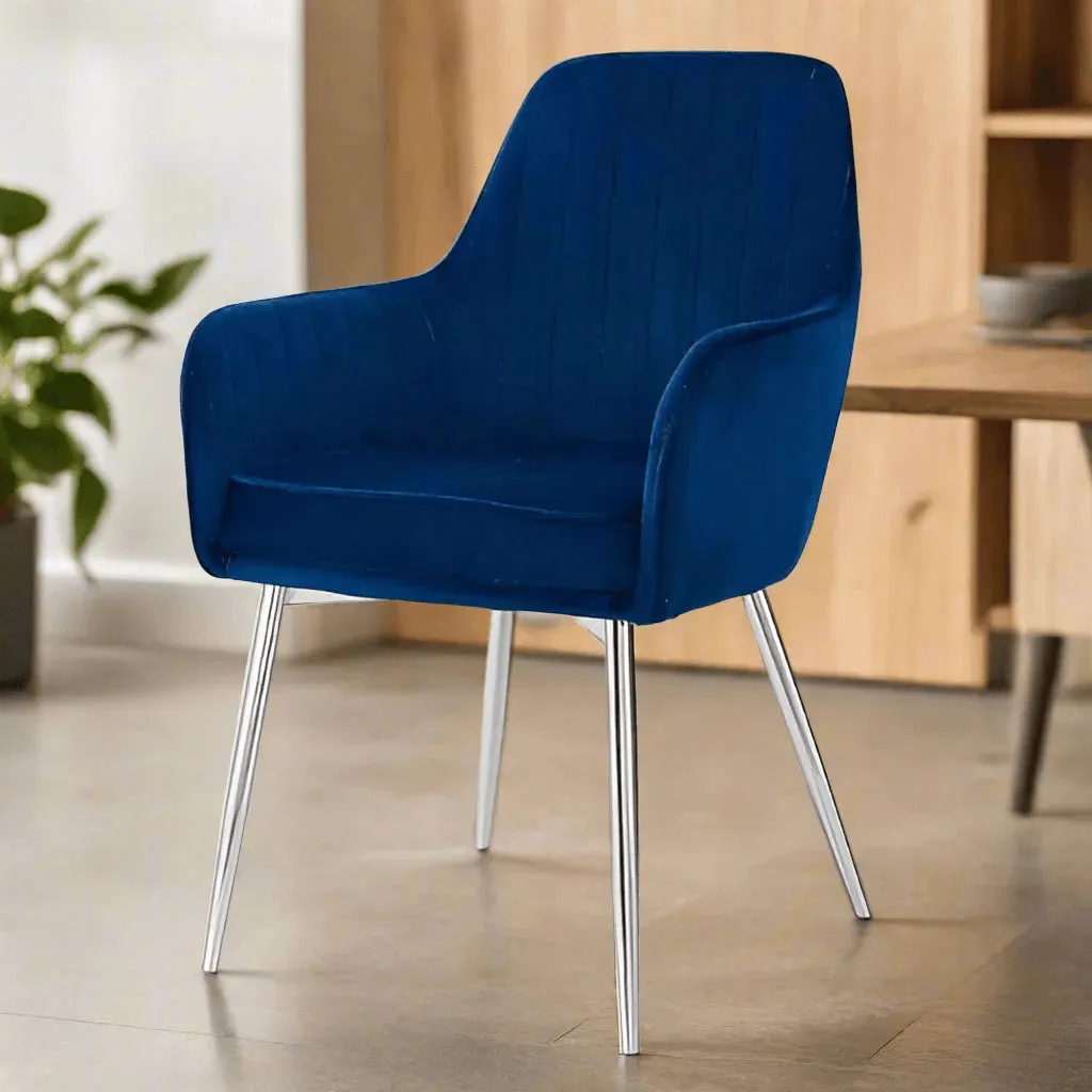 Wooden Twist Aureate Modern Cafe Dining Chair Metal Legs