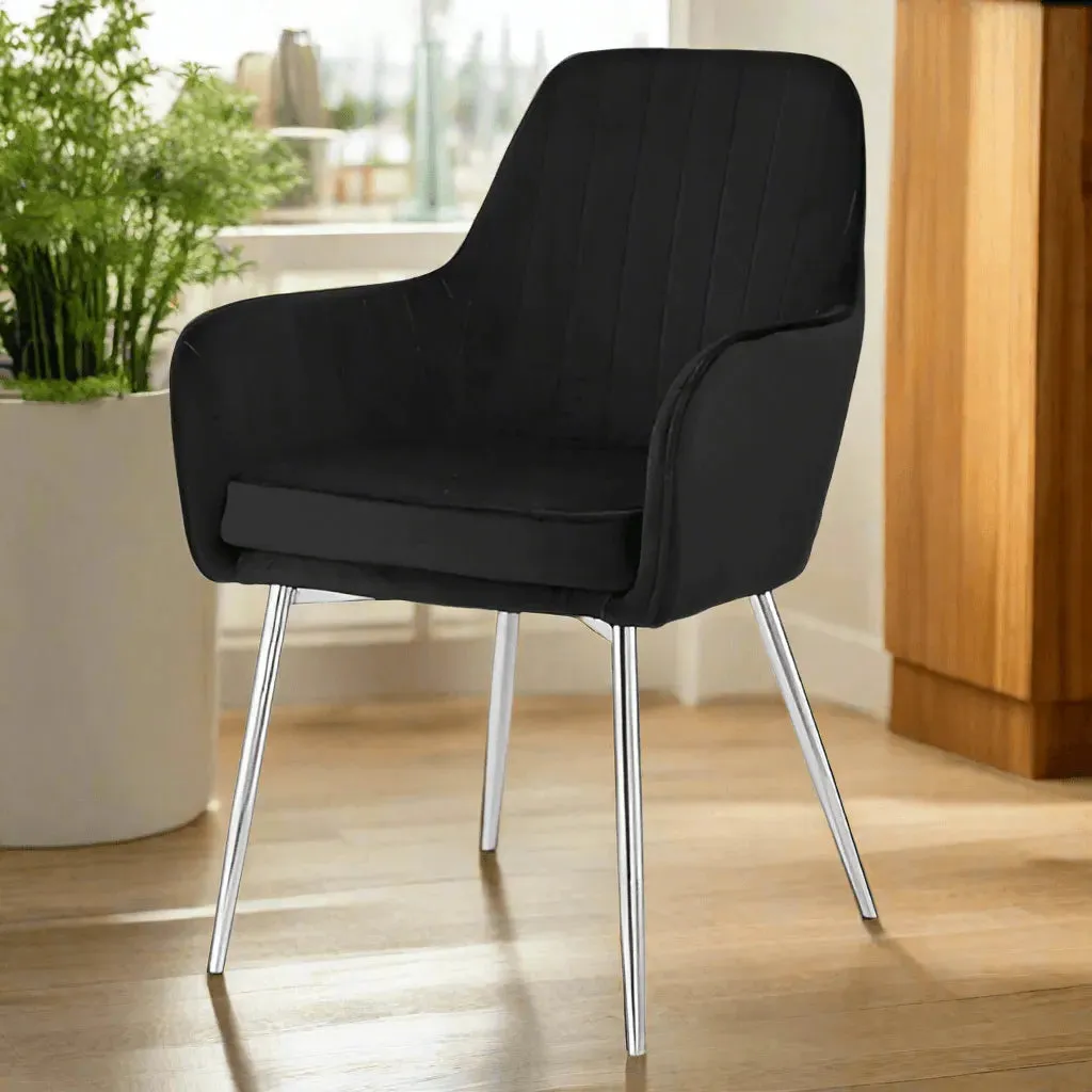 Wooden Twist Aureate Modern Cafe Dining Chair Metal Legs