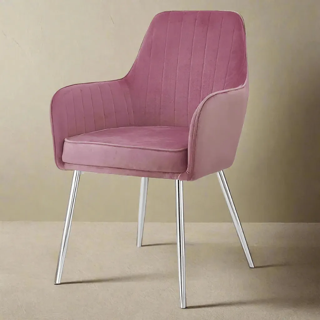 Wooden Twist Aureate Modern Cafe Dining Chair Metal Legs
