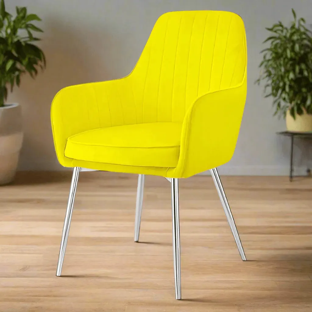 Wooden Twist Aureate Modern Cafe Dining Chair Metal Legs