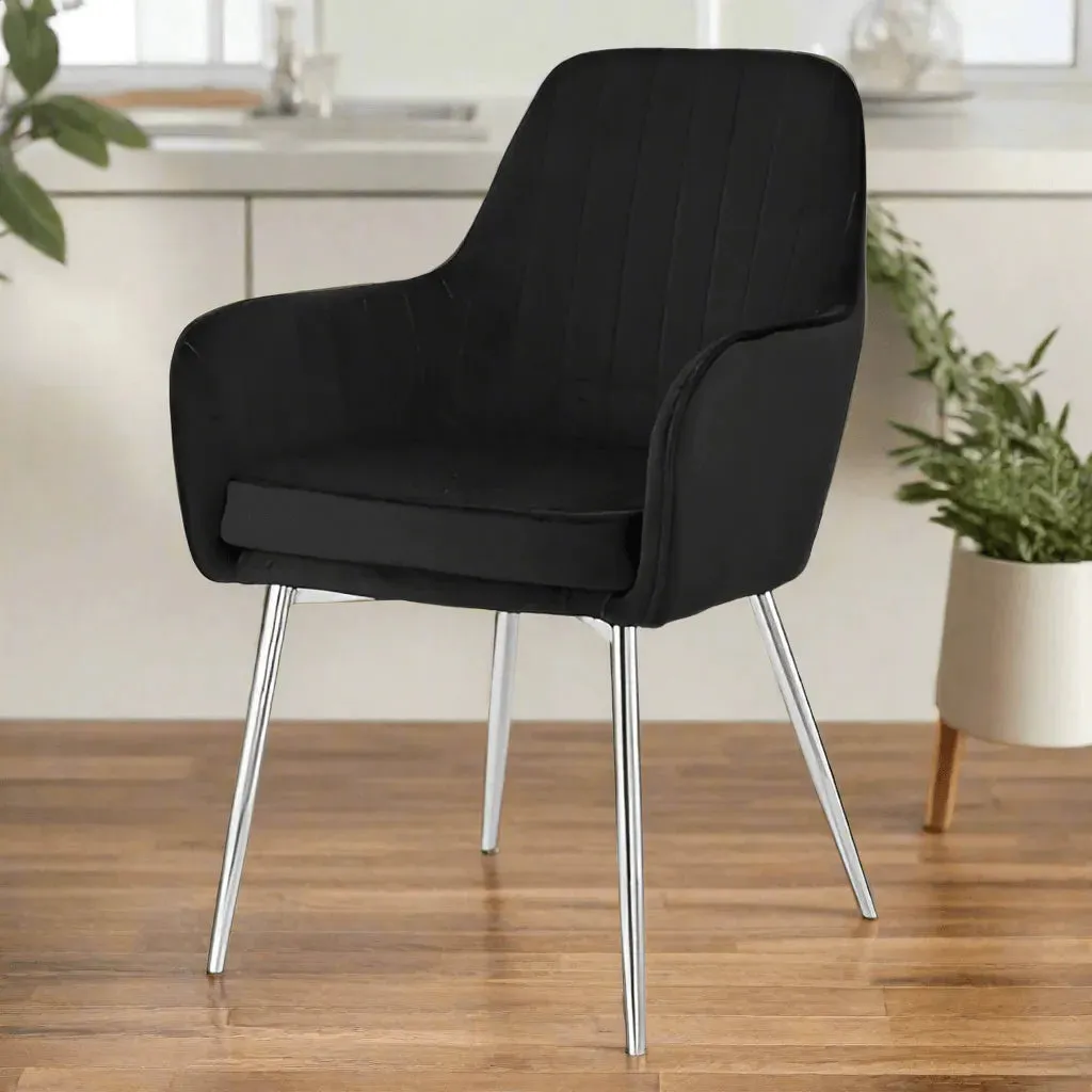Wooden Twist Aureate Modern Cafe Dining Chair Metal Legs