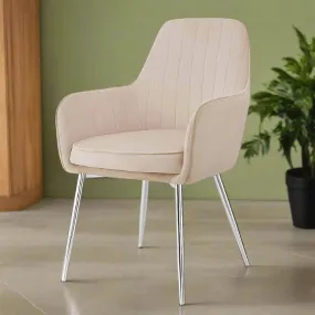 Wooden Twist Aureate Modern Cafe Dining Chair Metal Legs