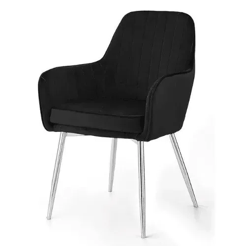 Wooden Twist Aureate Modern Cafe Dining Chair Metal Legs