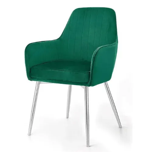 Wooden Twist Aureate Modern Cafe Dining Chair Metal Legs