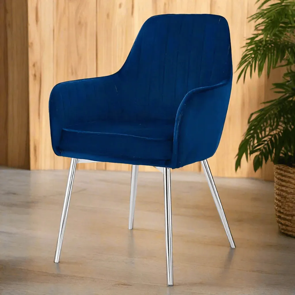Wooden Twist Aureate Modern Cafe Dining Chair Metal Legs