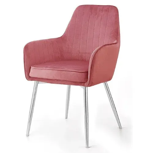 Wooden Twist Aureate Modern Cafe Dining Chair Metal Legs