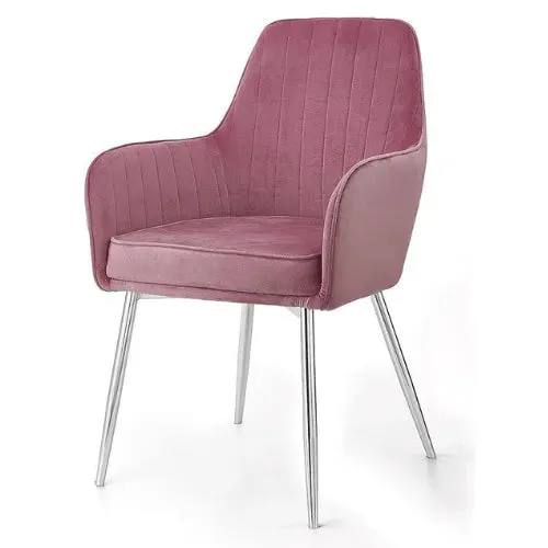 Wooden Twist Aureate Modern Cafe Dining Chair Metal Legs