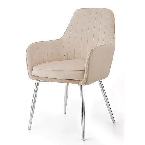 Wooden Twist Aureate Modern Cafe Dining Chair Metal Legs