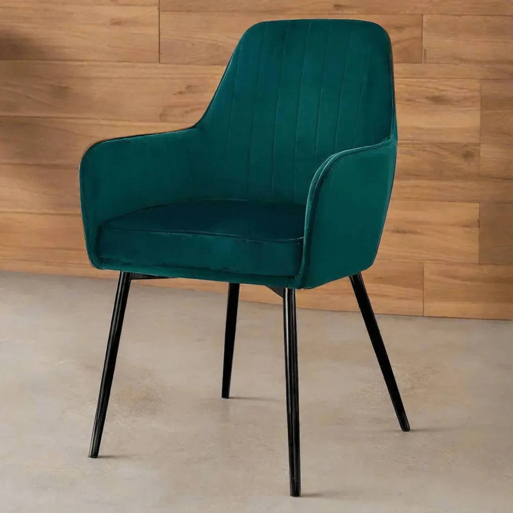 Wooden Twist Grievous Modern Cafe Dining Chair Metal Legs