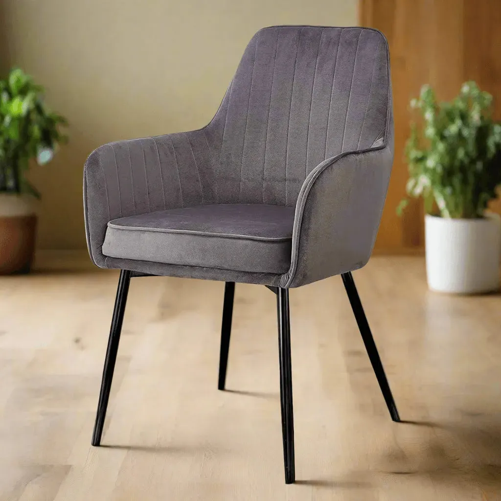 Wooden Twist Grievous Modern Cafe Dining Chair Metal Legs