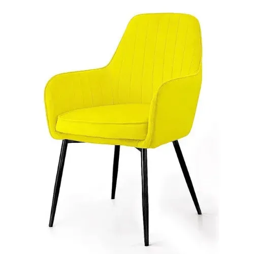 Wooden Twist Grievous Modern Cafe Dining Chair Metal Legs
