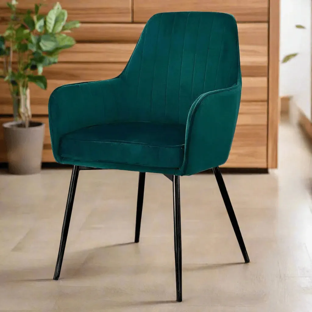 Wooden Twist Grievous Modern Cafe Dining Chair Metal Legs