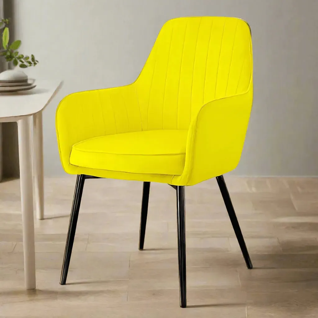 Wooden Twist Grievous Modern Cafe Dining Chair Metal Legs