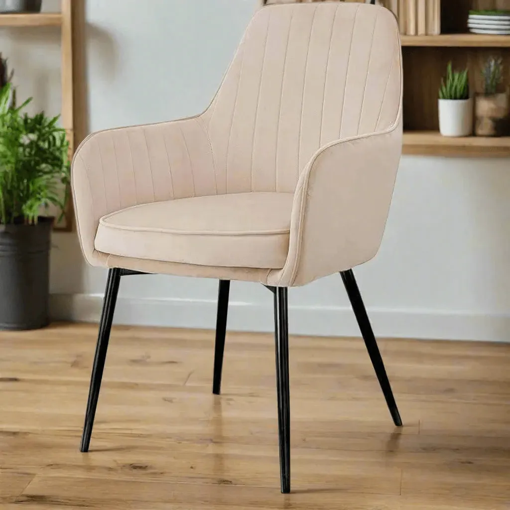 Wooden Twist Grievous Modern Cafe Dining Chair Metal Legs