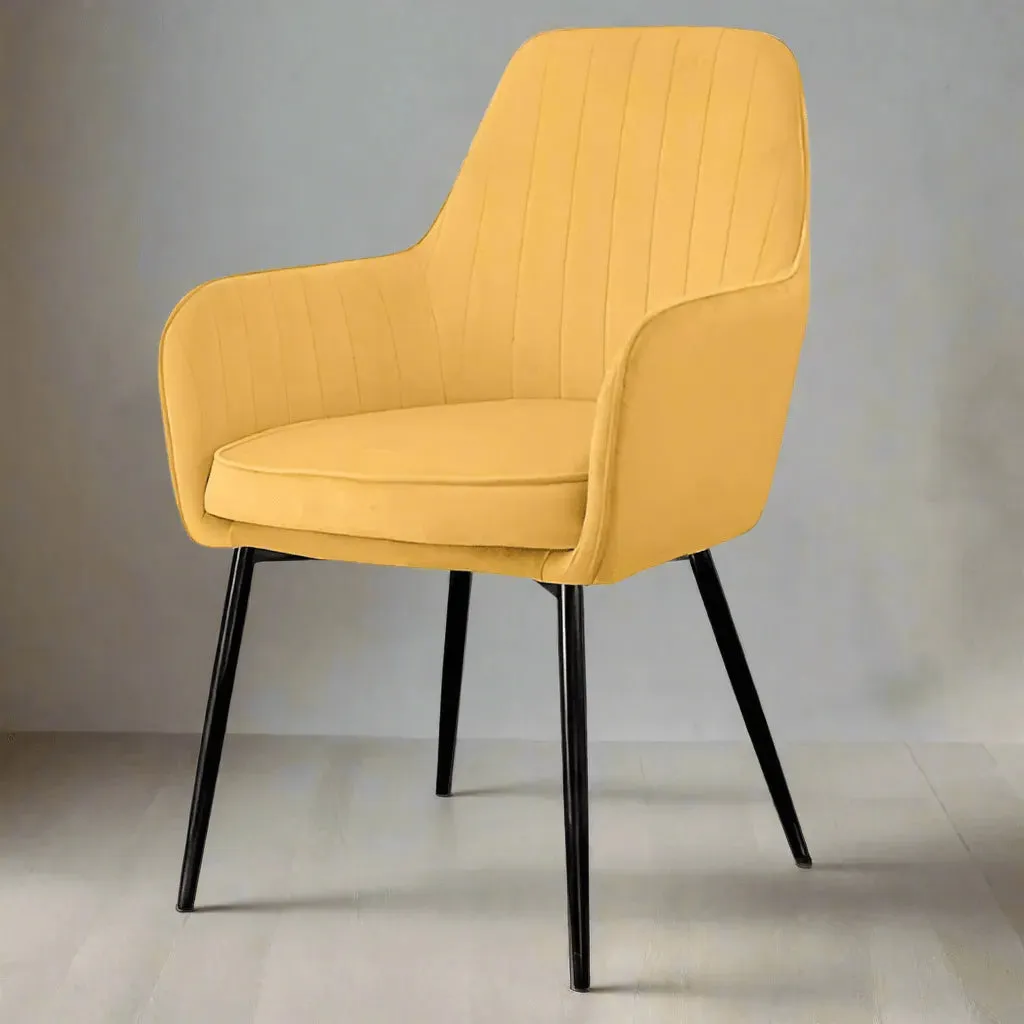 Wooden Twist Grievous Modern Cafe Dining Chair Metal Legs