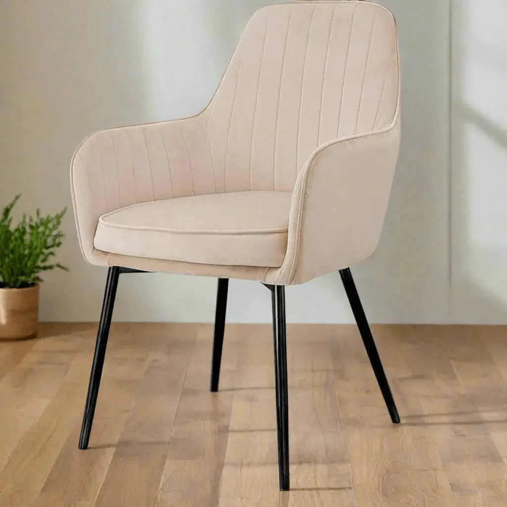 Wooden Twist Grievous Modern Cafe Dining Chair Metal Legs