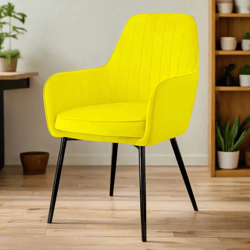 Wooden Twist Grievous Modern Cafe Dining Chair Metal Legs