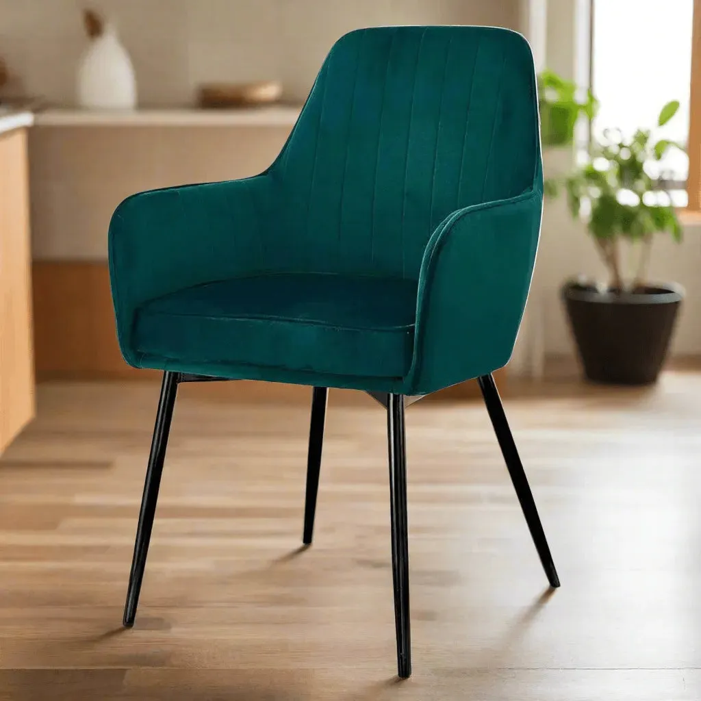 Wooden Twist Grievous Modern Cafe Dining Chair Metal Legs