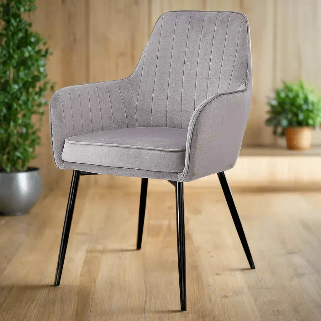 Wooden Twist Grievous Modern Cafe Dining Chair Metal Legs