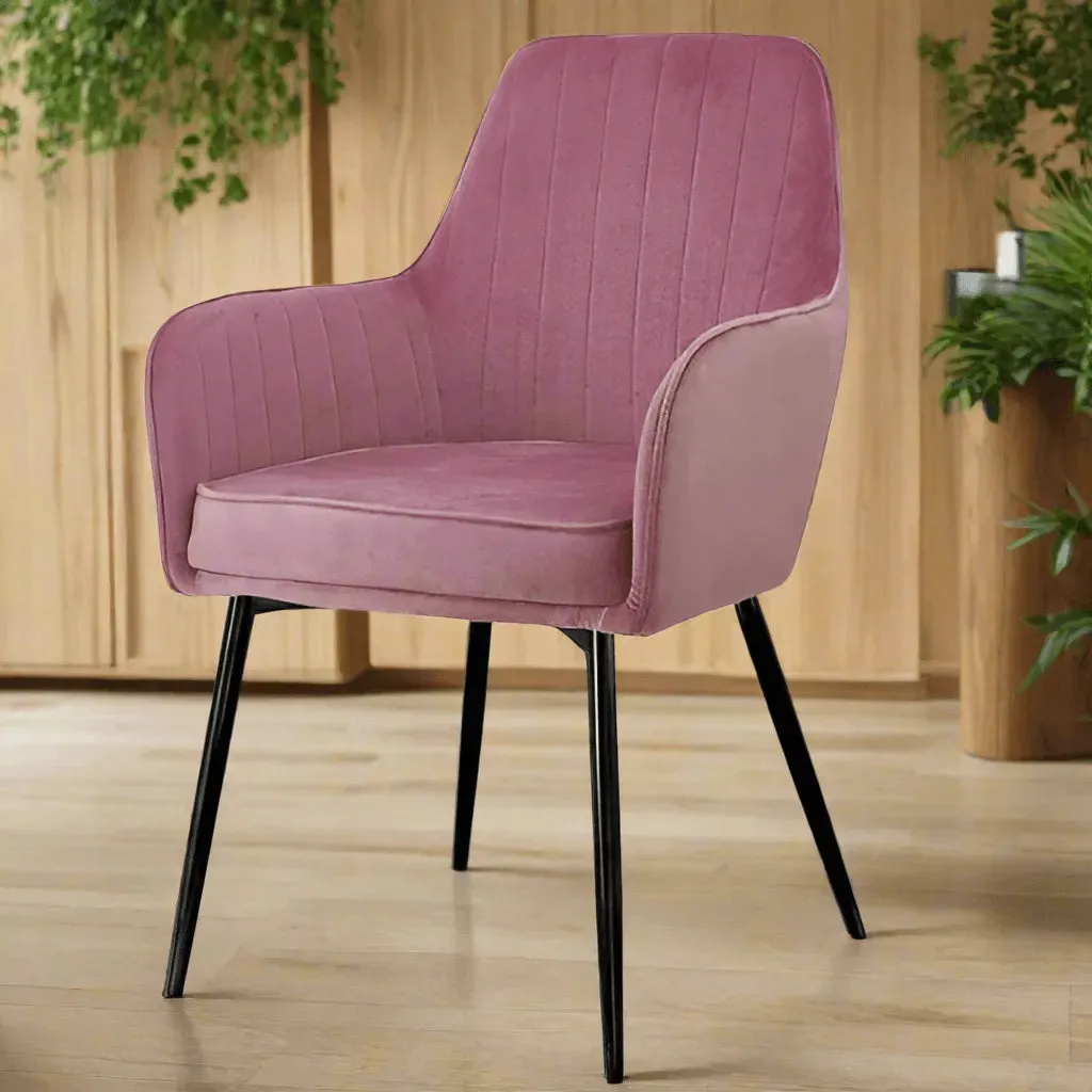 Wooden Twist Grievous Modern Cafe Dining Chair Metal Legs