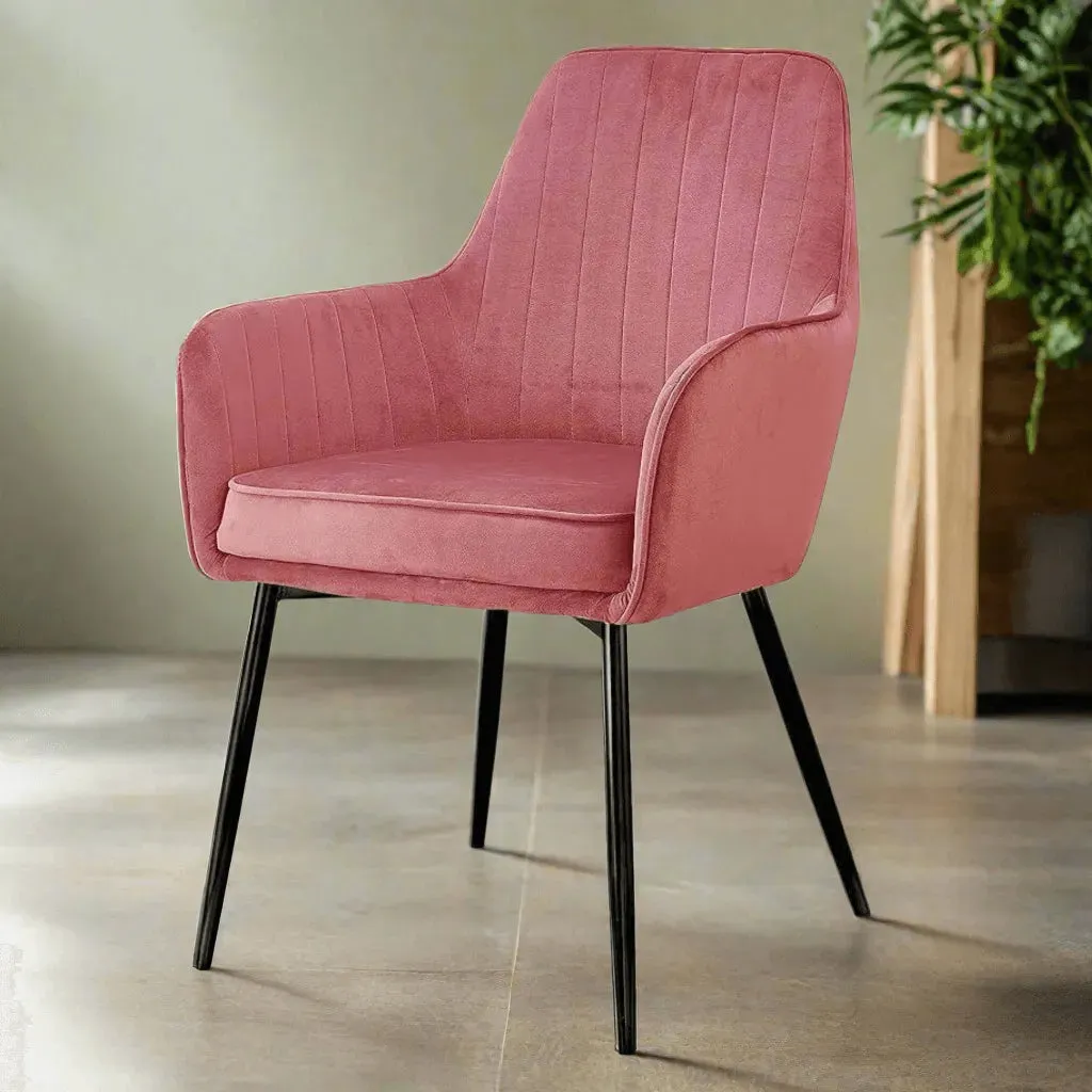 Wooden Twist Grievous Modern Cafe Dining Chair Metal Legs