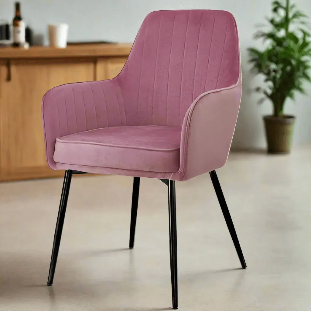 Wooden Twist Grievous Modern Cafe Dining Chair Metal Legs