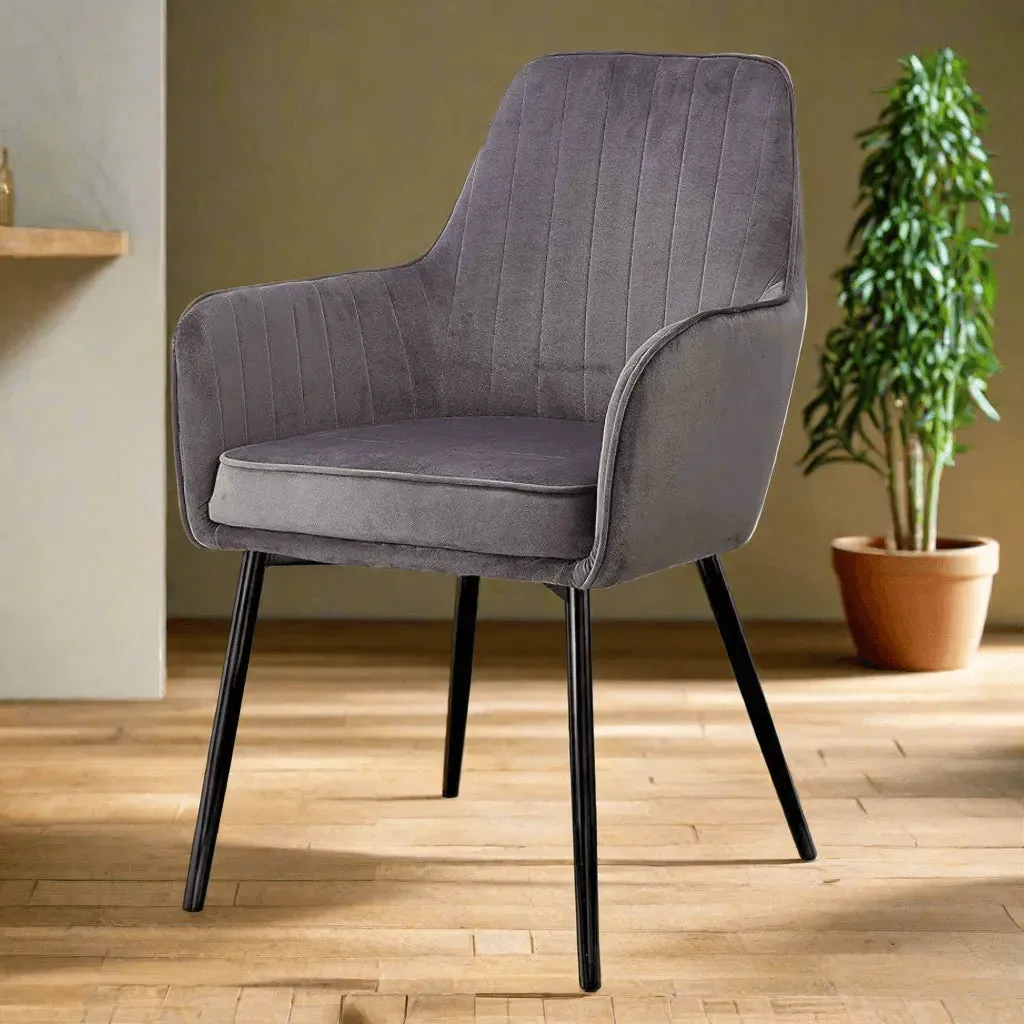 Wooden Twist Grievous Modern Cafe Dining Chair Metal Legs