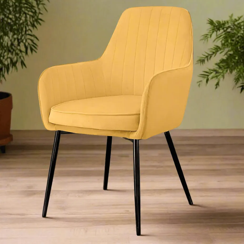 Wooden Twist Grievous Modern Cafe Dining Chair Metal Legs