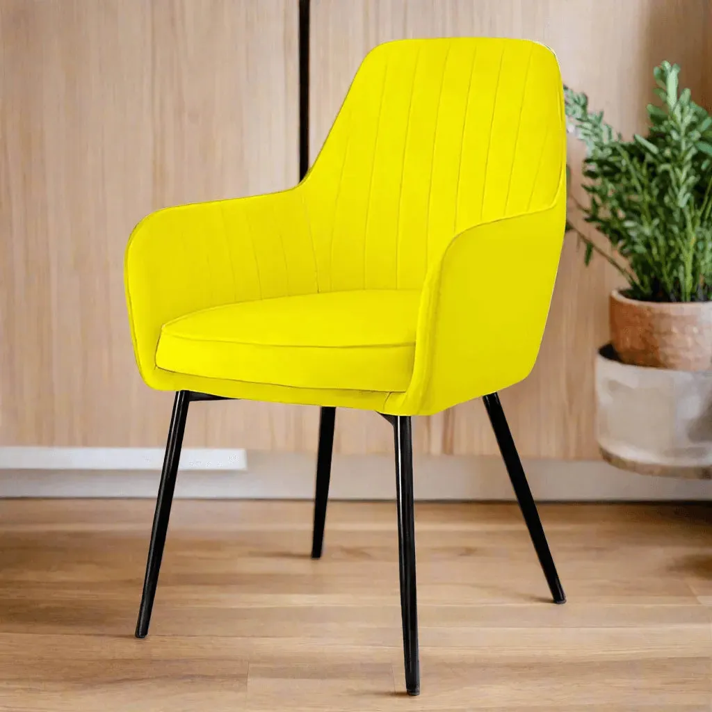Wooden Twist Grievous Modern Cafe Dining Chair Metal Legs