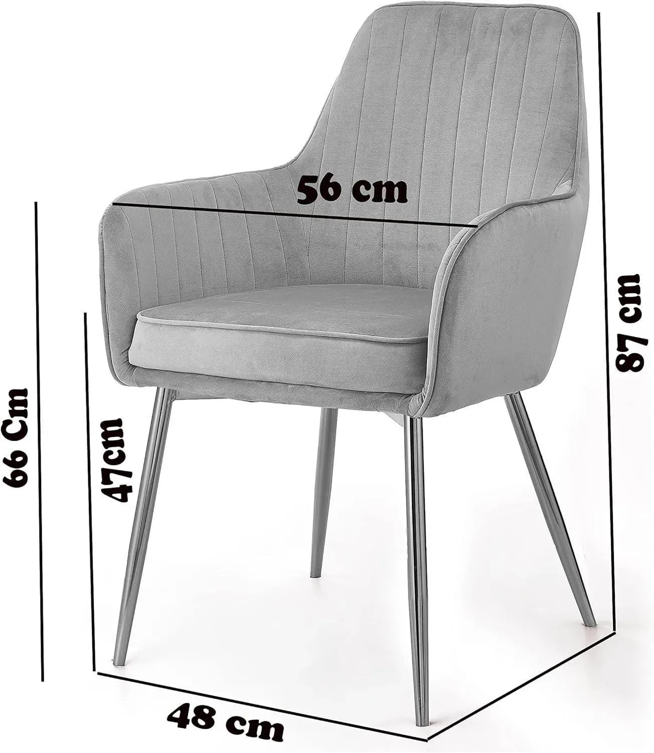 Wooden Twist Grievous Modern Cafe Dining Chair Metal Legs