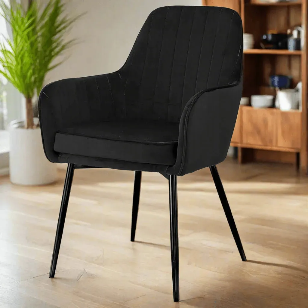 Wooden Twist Grievous Modern Cafe Dining Chair Metal Legs
