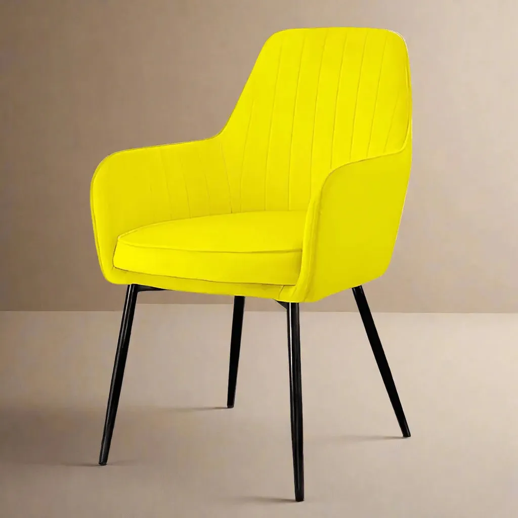 Wooden Twist Grievous Modern Cafe Dining Chair Metal Legs