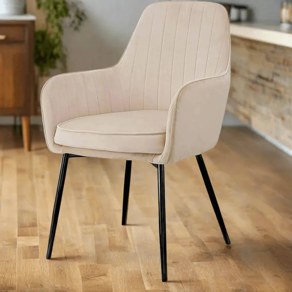 Wooden Twist Grievous Modern Cafe Dining Chair Metal Legs