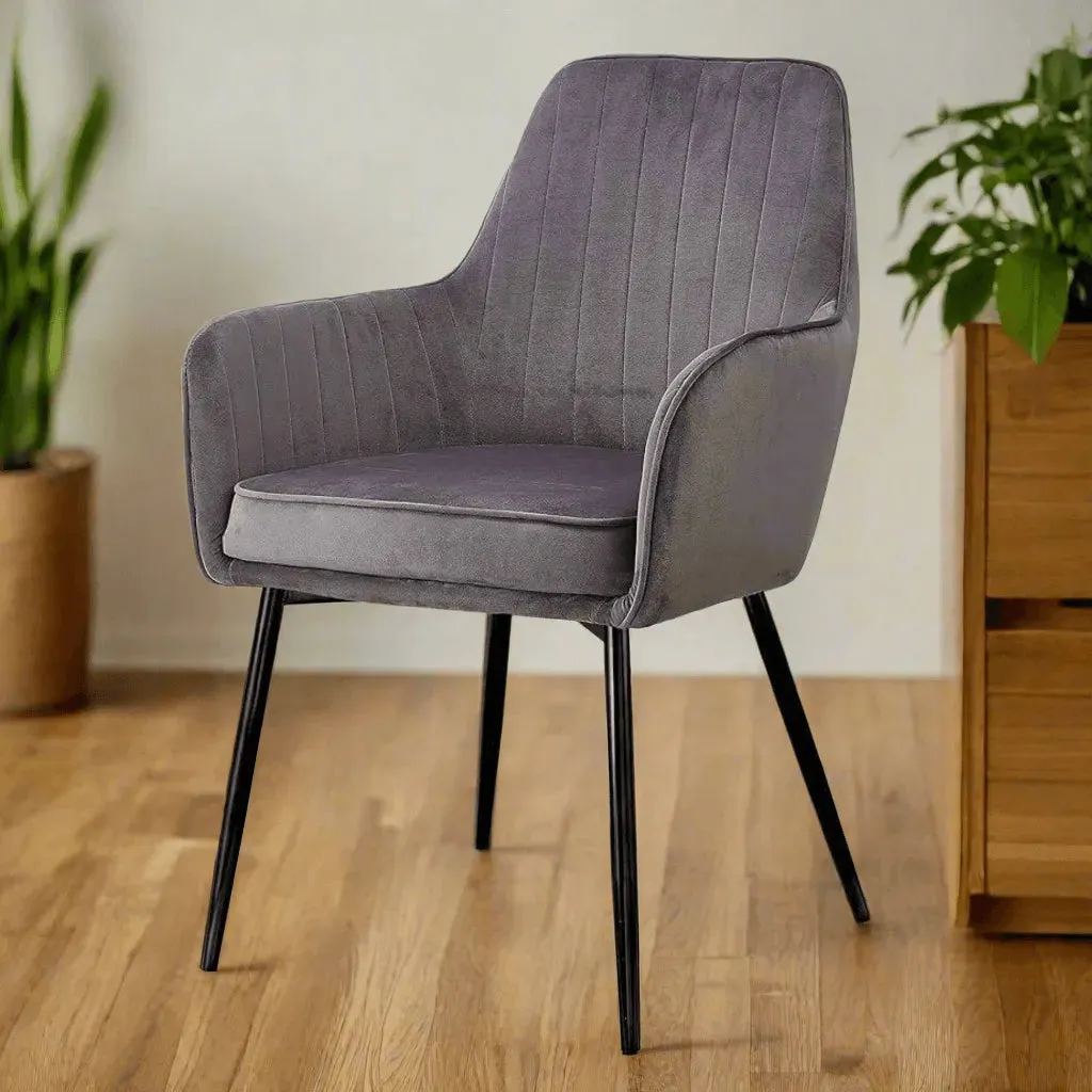 Wooden Twist Grievous Modern Cafe Dining Chair Metal Legs