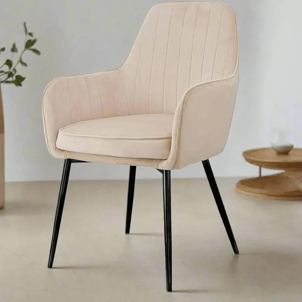 Wooden Twist Grievous Modern Cafe Dining Chair Metal Legs