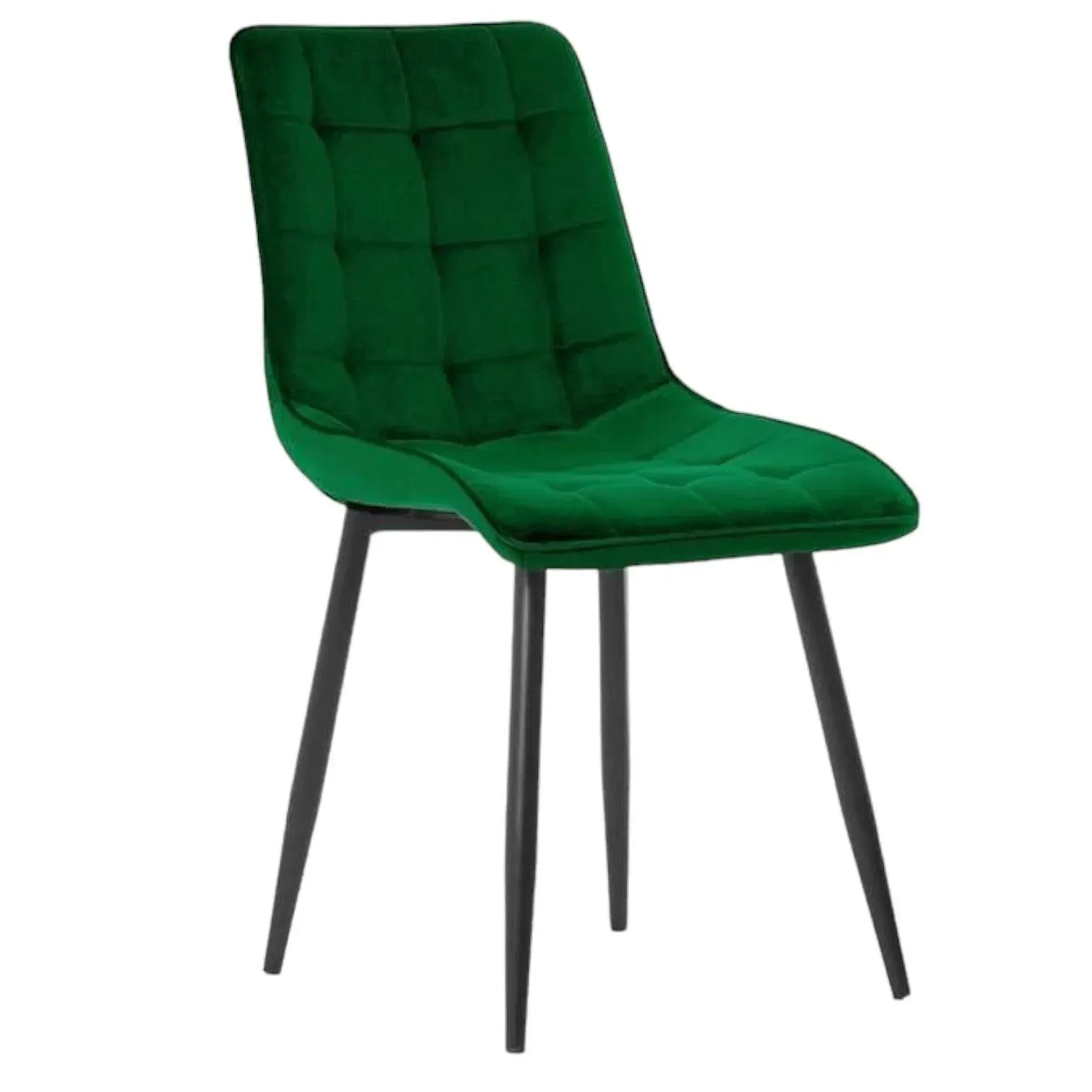Wooden Twist Tufted Design Modern Cafe Dining Chair with Metal Legs