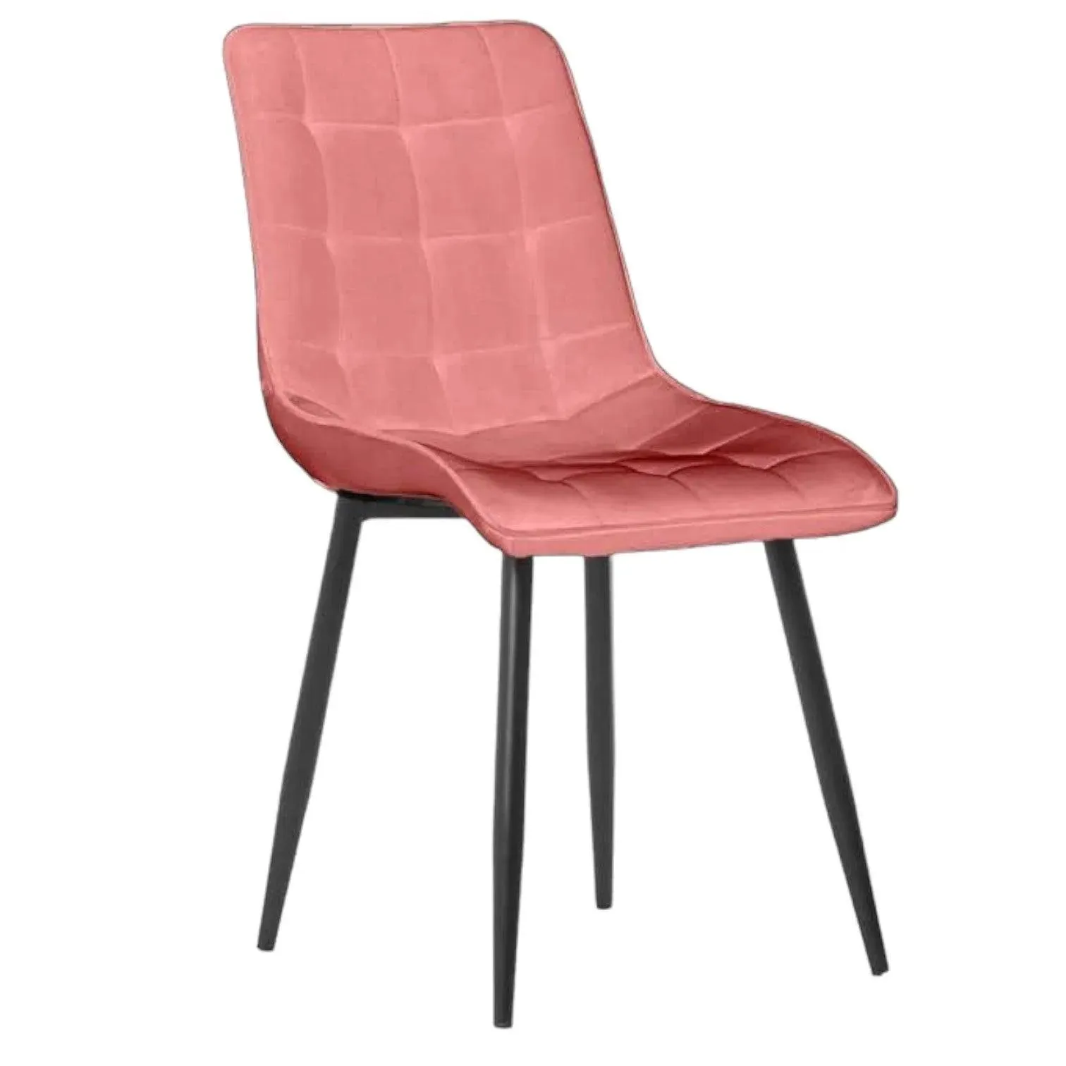 Wooden Twist Tufted Design Modern Cafe Dining Chair with Metal Legs