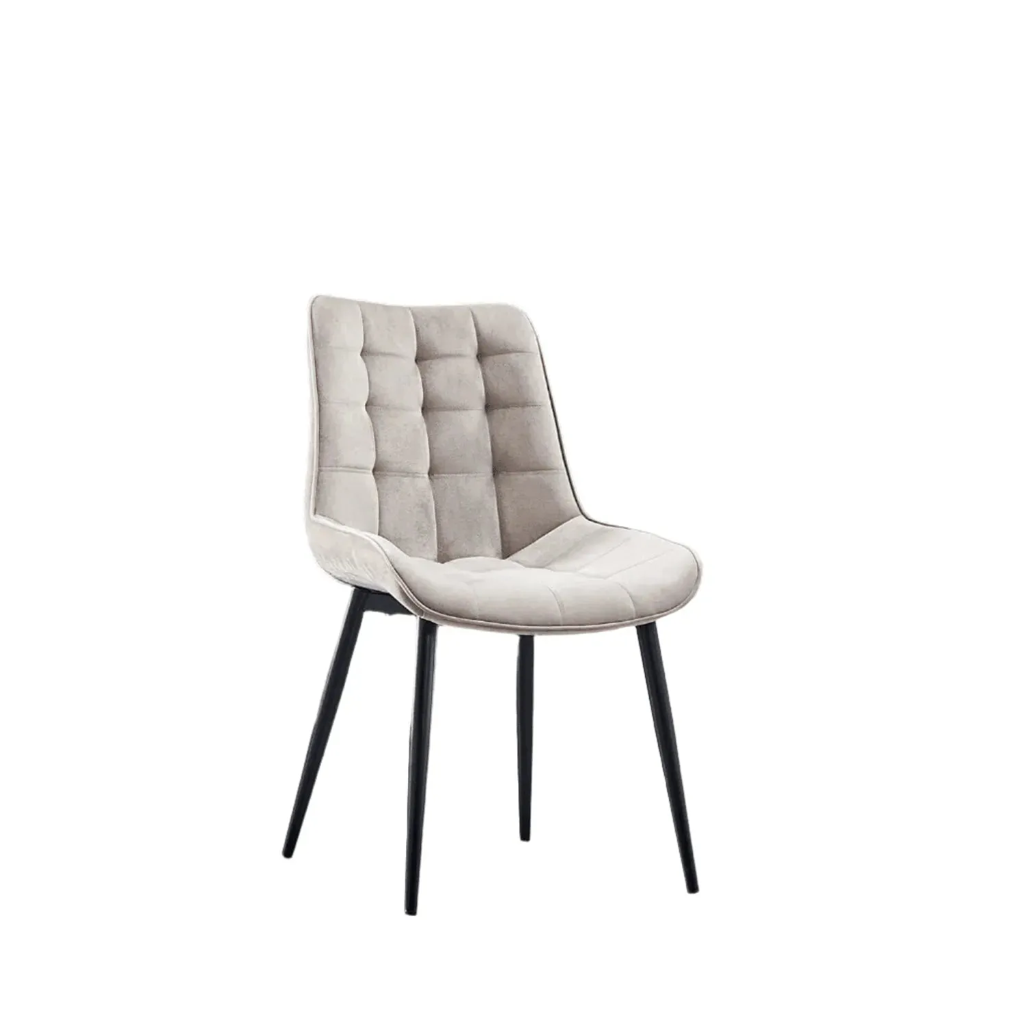 Wooden Twist Tufted Design Modern Cafe Dining Chair with Metal Legs