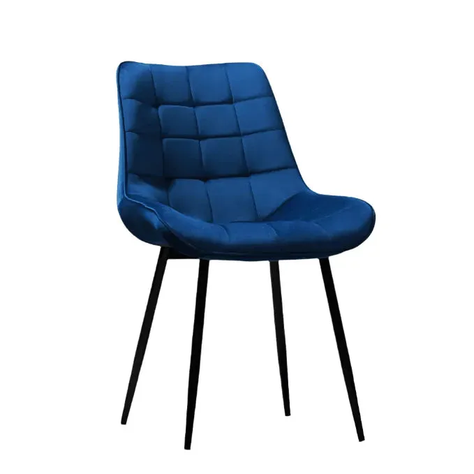 Wooden Twist Tufted Design Modern Cafe Dining Chair with Metal Legs
