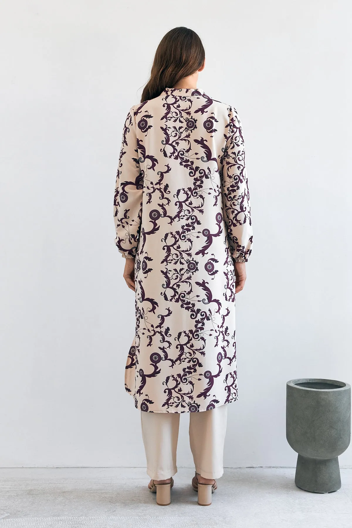 ZRF Women Noble Long Tunic Pants Suit - Lilac - Norderstedt